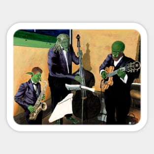 Jazz Band Musician Fantasy Artwork Sticker